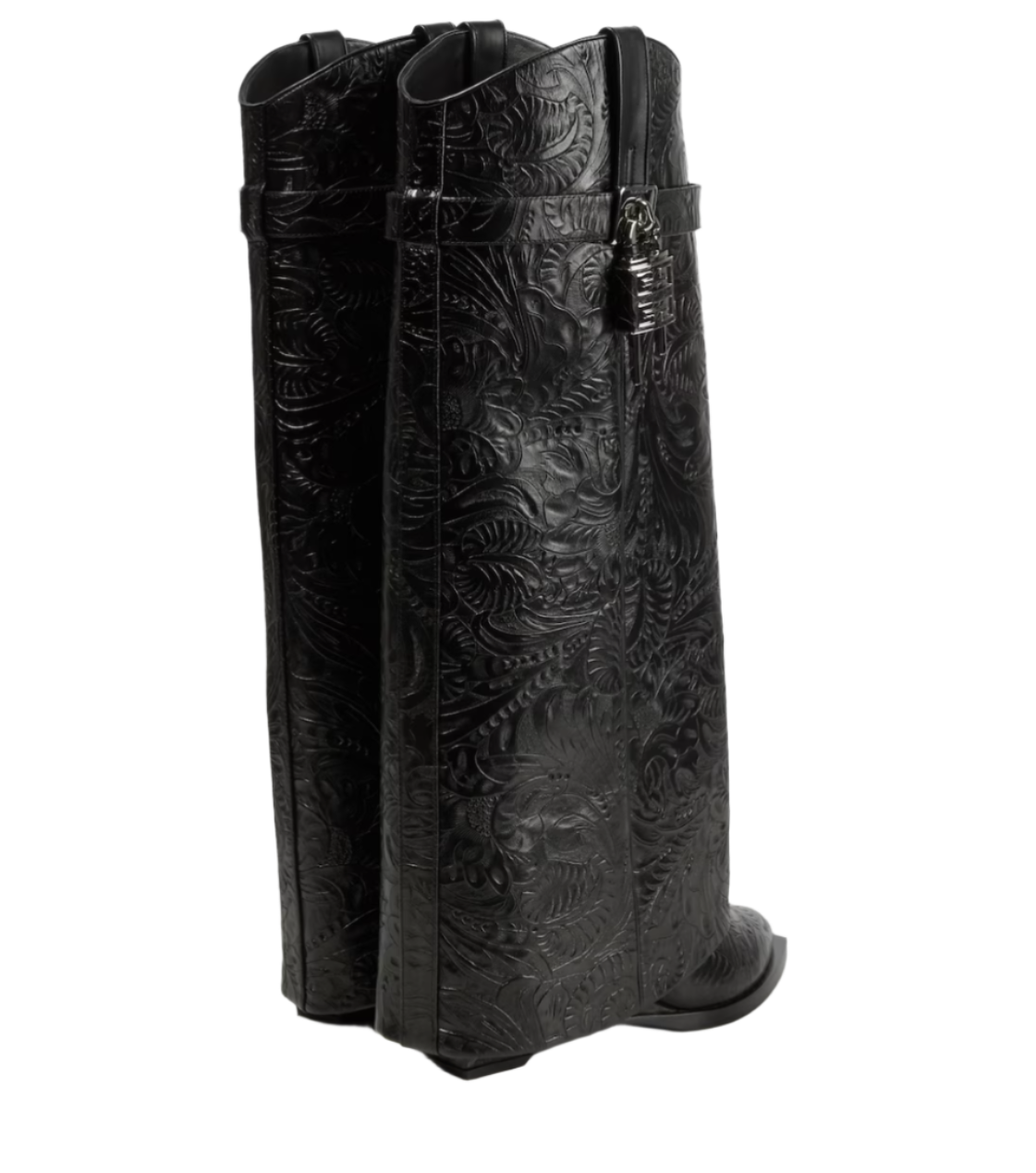 Shark Lock Cowboy leather knee-high boots