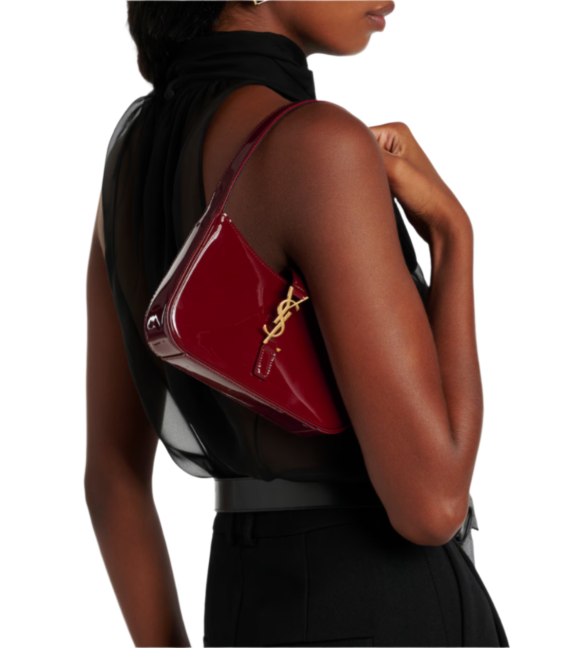 Le 5 à 7 Mini patent leather shoulder bag