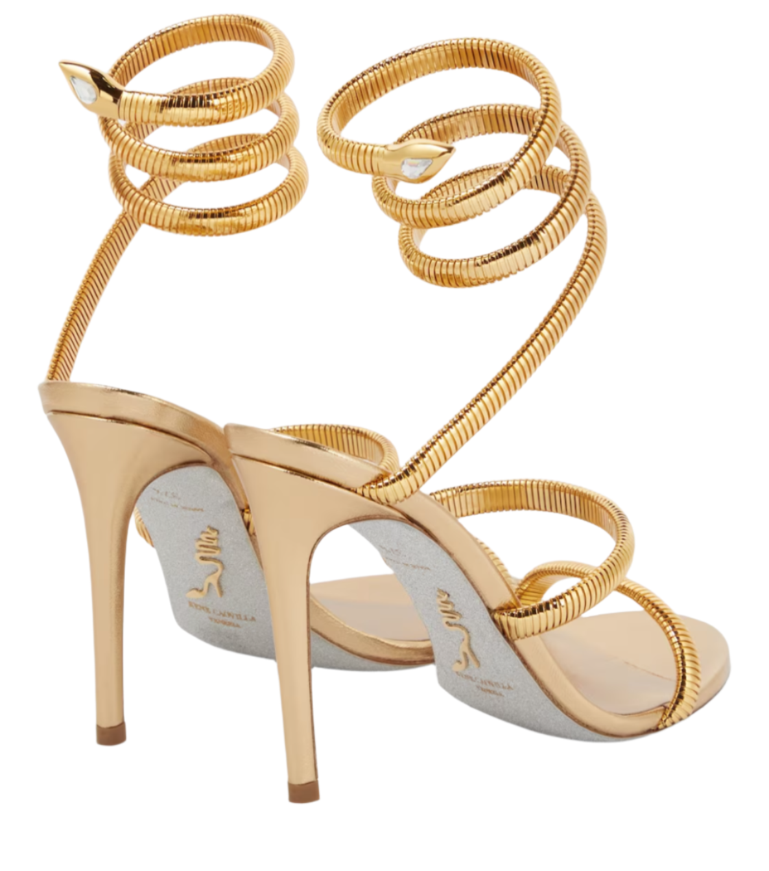 Margot chain-wrap leather sandals