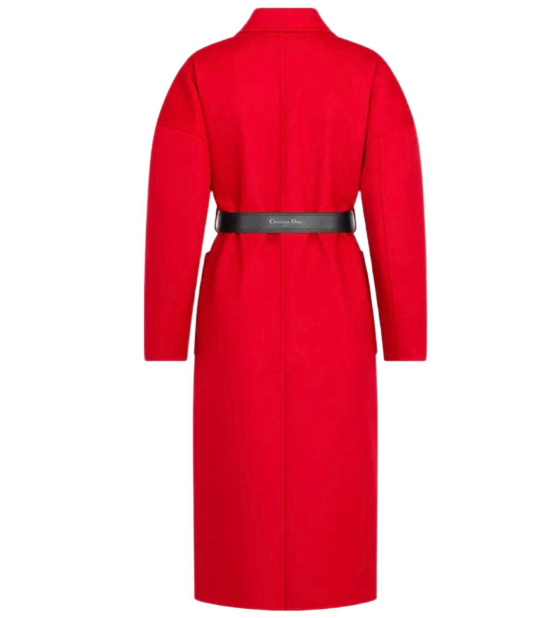 Long Wool Coat with Belt