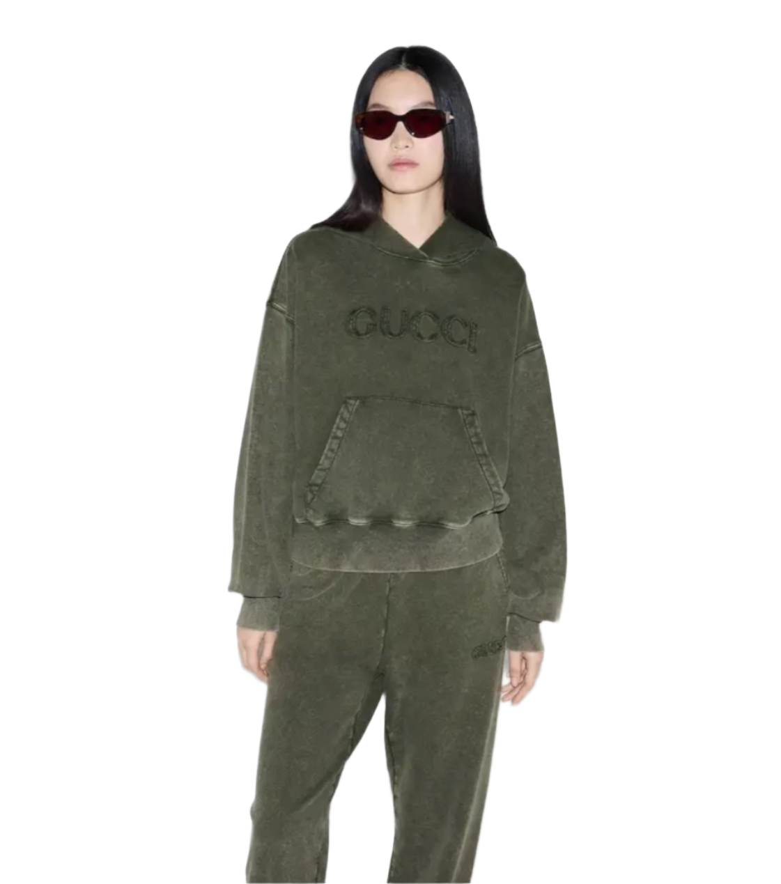 Hooded Sweatshirt and High-Waist Pants Set