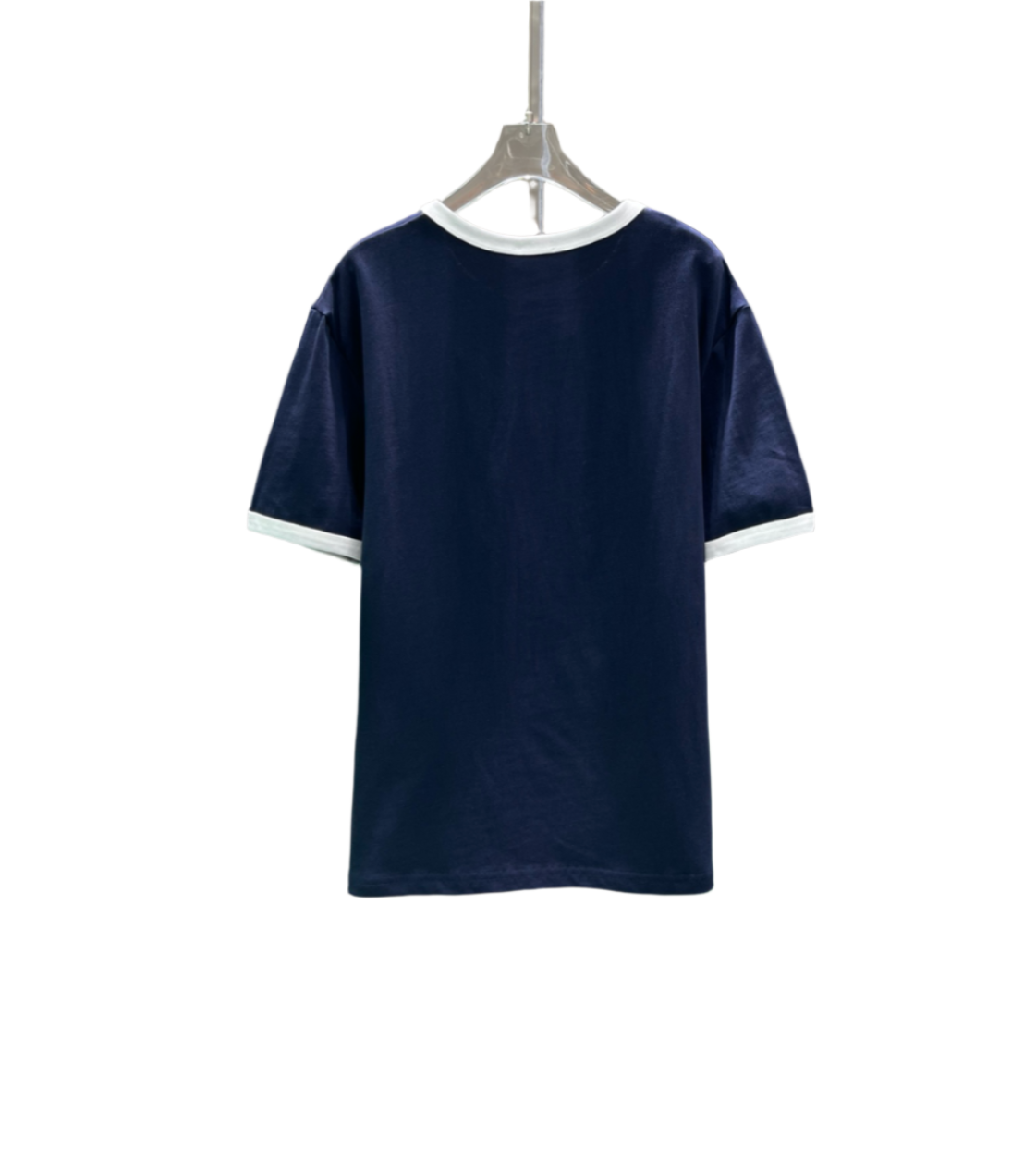 Round Neck Flocked Cotton Tee