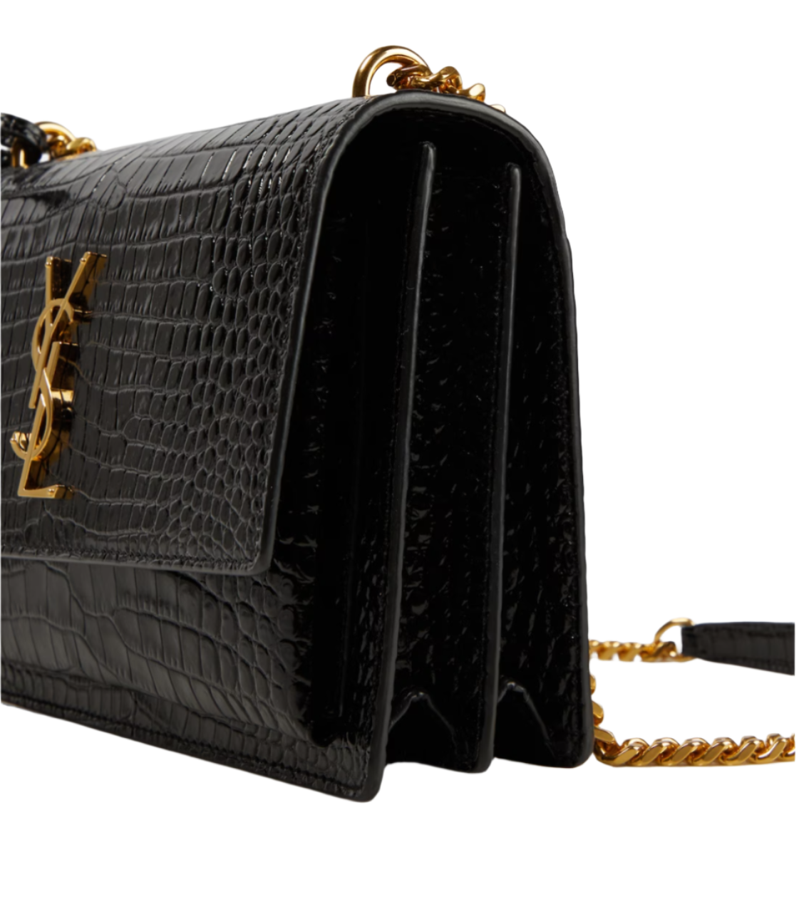 Sunset Medium croc-effect leather shoulder bag