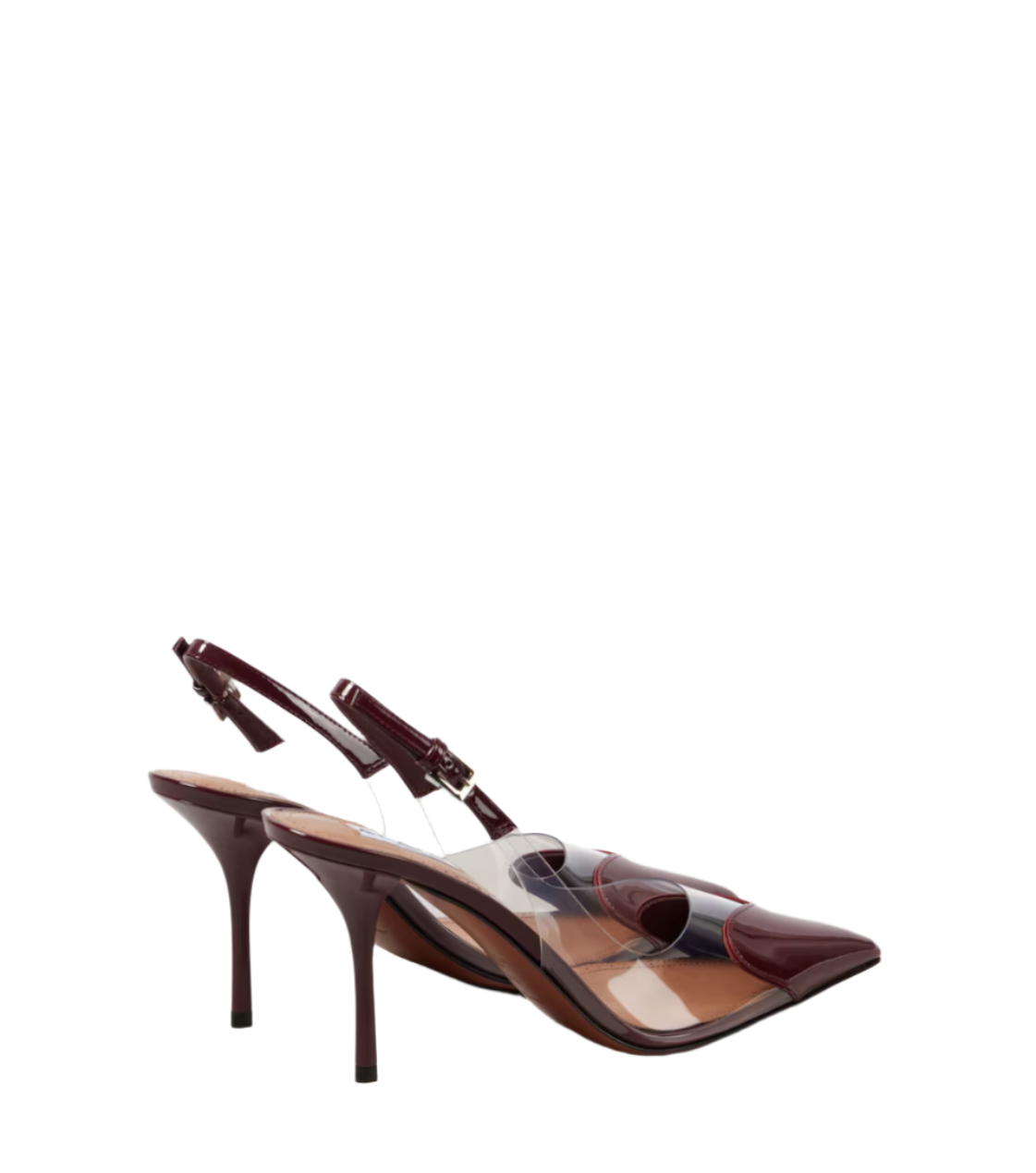 Le Cœur 90 leather and PU slingback pumps