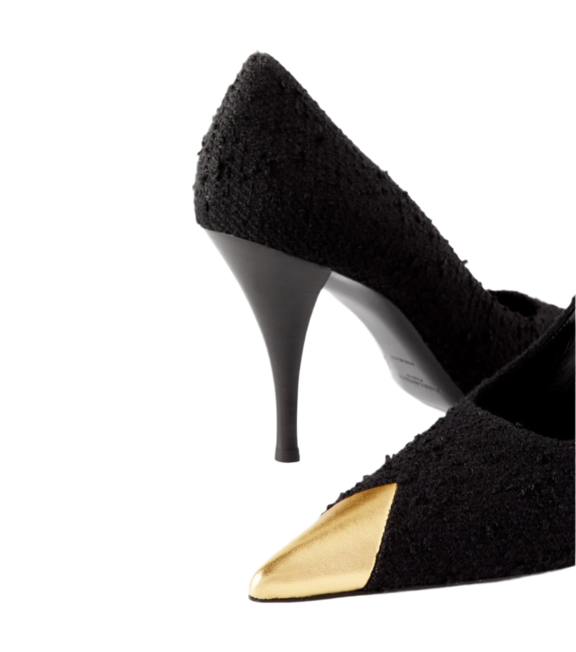 vesper leather-trimmed bouclé pumps