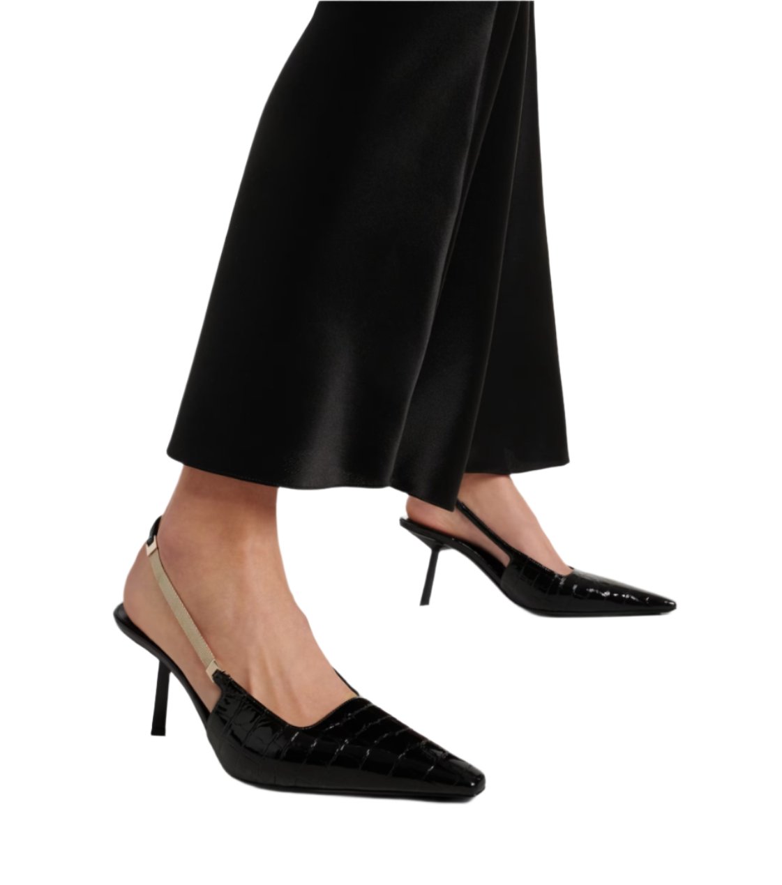 Blake croc - effect leather slingback pumps - AUTHYX