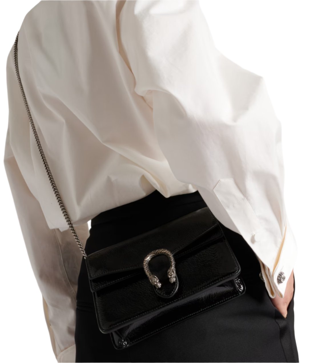 Dionysus Small patent leather crossbody bag - AUTHYX