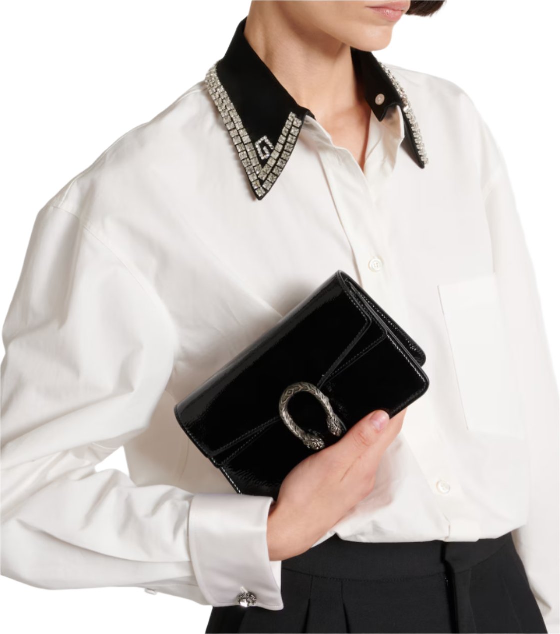 Dionysus Small patent leather crossbody bag - AUTHYX