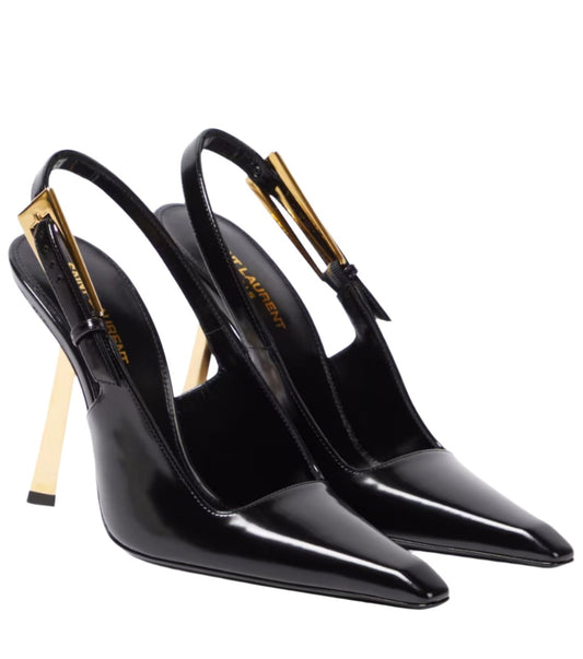 LEE slingback pumps in patent leather - AUTHYX